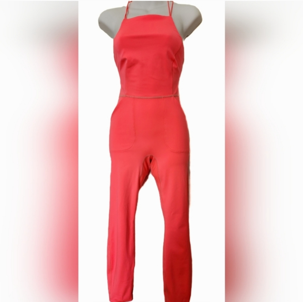 FP Movement by Free People Neon Pink Yoga Jumpsuit